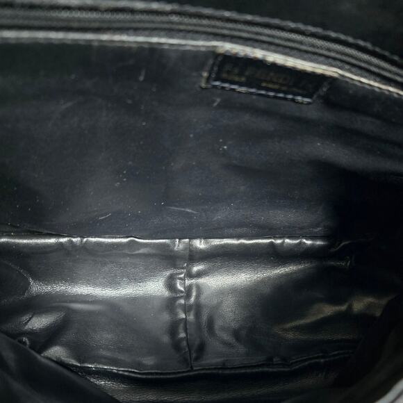 Fendi Black Vintage Leather Crossbody Shoulder Bag Embossed Flap Authentic - Picture 7 of 12